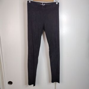 Vince Black Genuine Lamb Leather Skinny Pants Womens Size M Pull On Suede